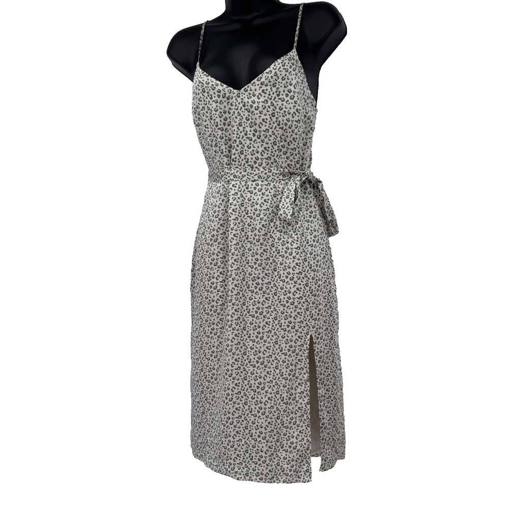 Abercrombie & Finch Leopard Print Slip Dress NWT XS beach wedding capsule classy